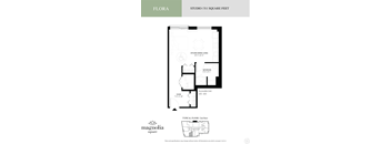 a floor plan of a unit with a bedroom and a bathroom